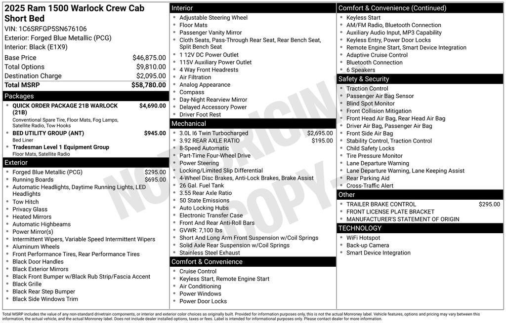 ram ram 1500 pickup 2025 1C6SRFGP5SN676106 image ram ram 1500 pickup 2025 1C6SRFGP5SN676106 image